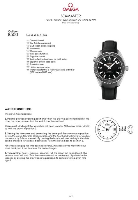 omega seamaster service manual|omega seamaster operating instructions.